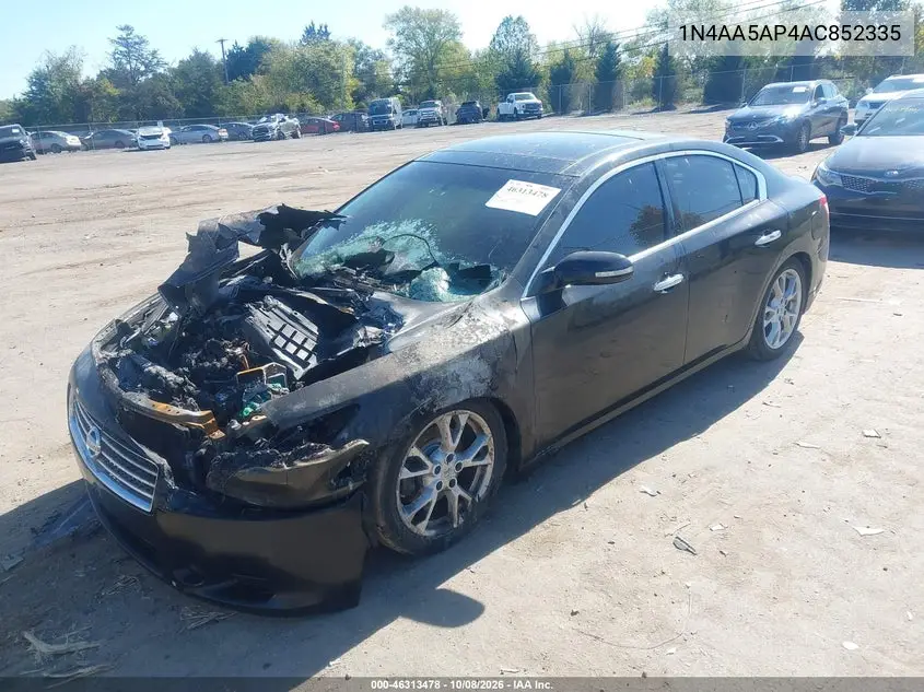 2010 NISSAN MAXIMA VIN 1N4AA5AP4AC852335 — фото 2