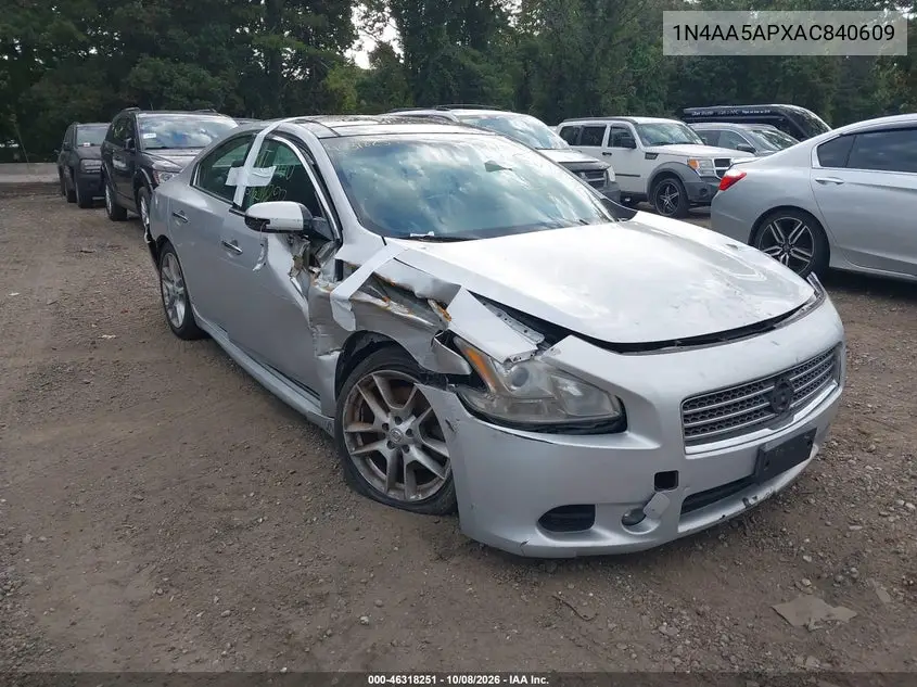 NISSAN MAXIMA 2010, VIN 1N4AA5APXAC840609