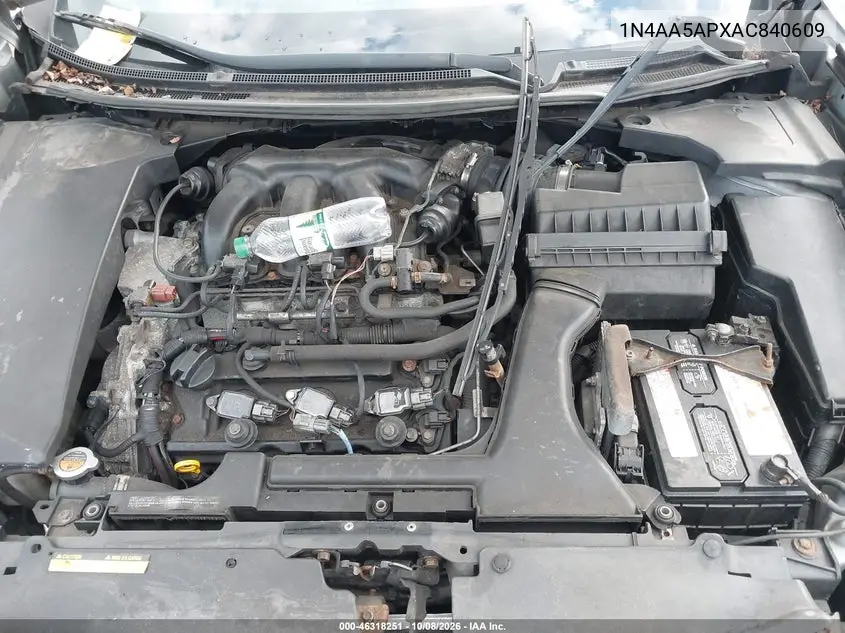 2010 NISSAN MAXIMA VIN 1N4AA5APXAC840609 — фото 10