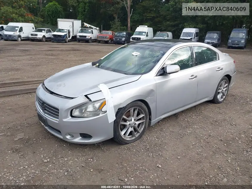 2010 NISSAN MAXIMA VIN 1N4AA5APXAC840609 — фото 2