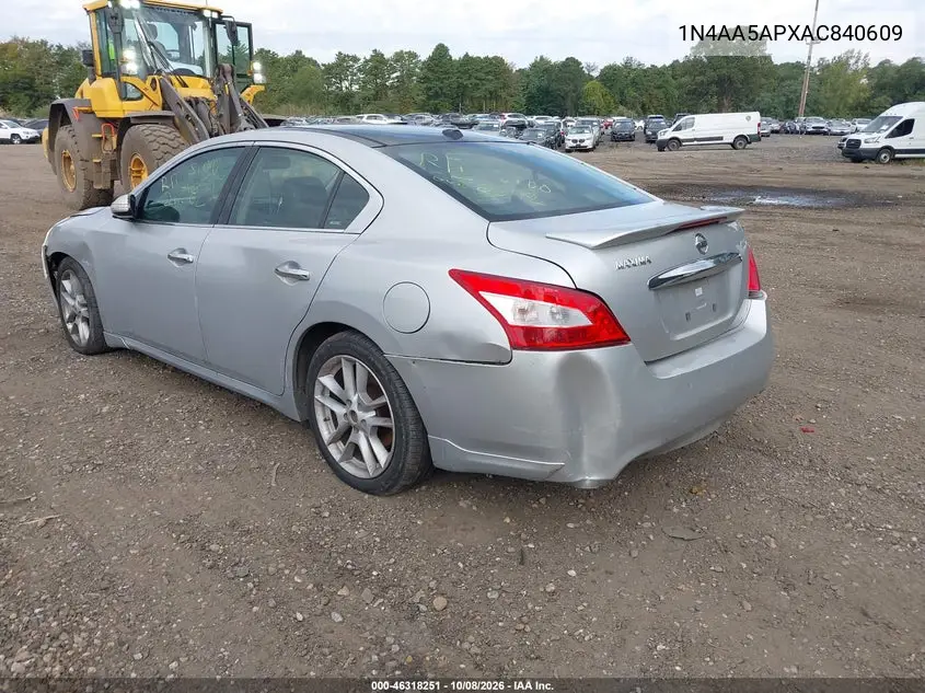 2010 NISSAN MAXIMA VIN 1N4AA5APXAC840609 — фото 3