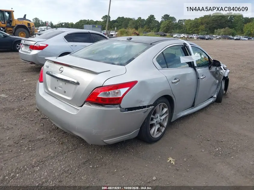 2010 NISSAN MAXIMA VIN 1N4AA5APXAC840609 — фото 4