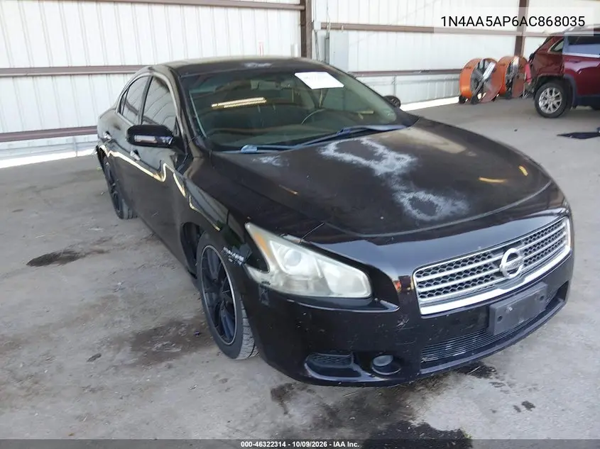 NISSAN MAXIMA 2010, VIN 1N4AA5AP6AC868035