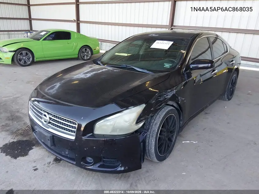 2010 NISSAN MAXIMA VIN 1N4AA5AP6AC868035 — фото 2