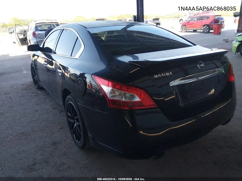 2010 NISSAN MAXIMA VIN 1N4AA5AP6AC868035 — фото 3