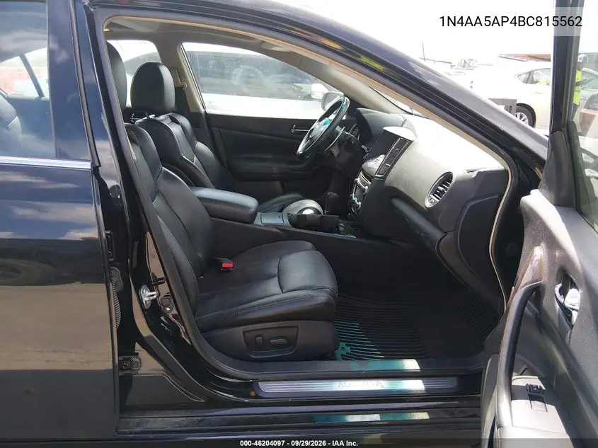 2011 NISSAN MAXIMA VIN 1N4AA5AP4BC815562 — фото 5