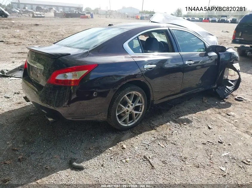 2011 NISSAN MAXIMA VIN 1N4AA5APXBC820281 — фото 4