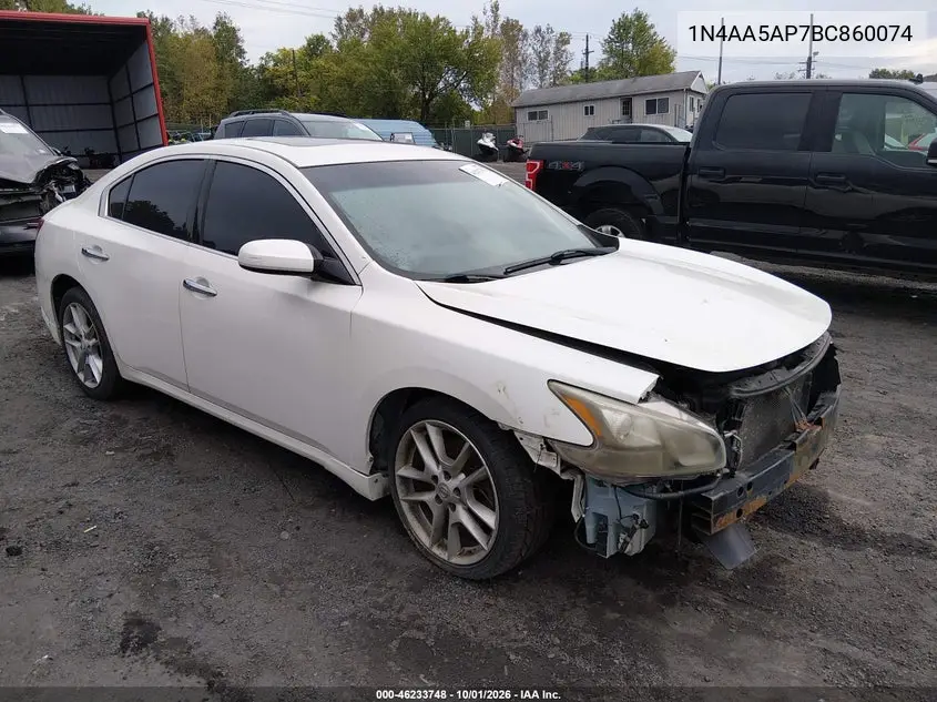 NISSAN MAXIMA 2011, VIN 1N4AA5AP7BC860074