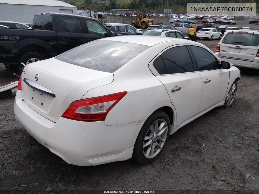 2011 NISSAN MAXIMA VIN 1N4AA5AP7BC860074 — фото 4