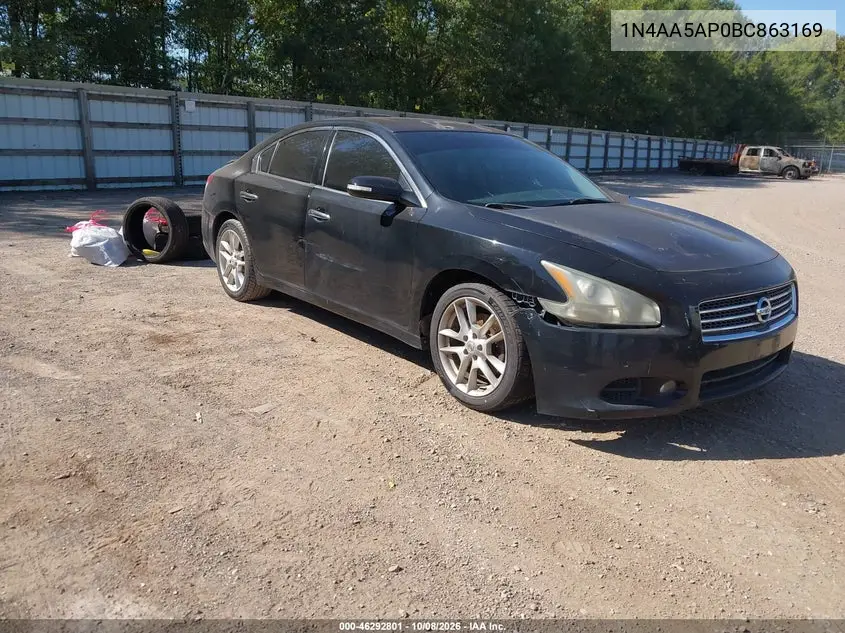 NISSAN MAXIMA 2011, VIN 1N4AA5AP0BC863169