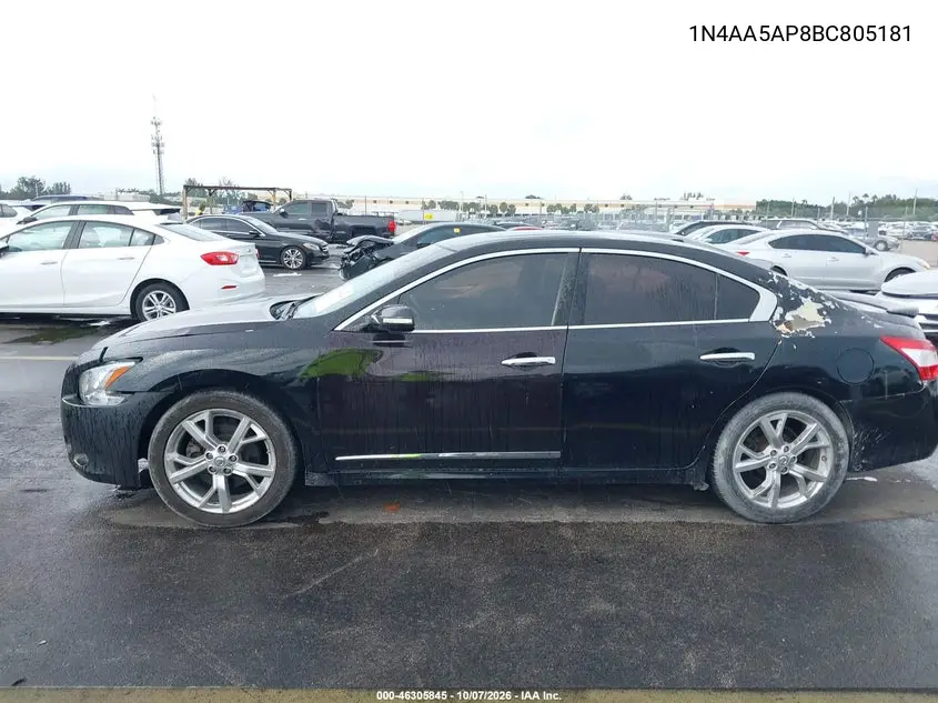 2011 NISSAN MAXIMA VIN 1N4AA5AP8BC805181 — фото 14