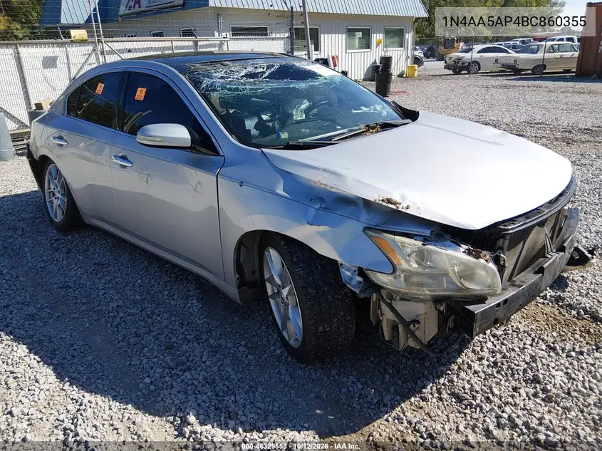 NISSAN MAXIMA 2011, VIN 1N4AA5AP4BC860355