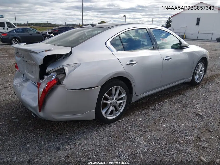 2011 NISSAN MAXIMA VIN 1N4AA5AP9BC857340 — фото 4