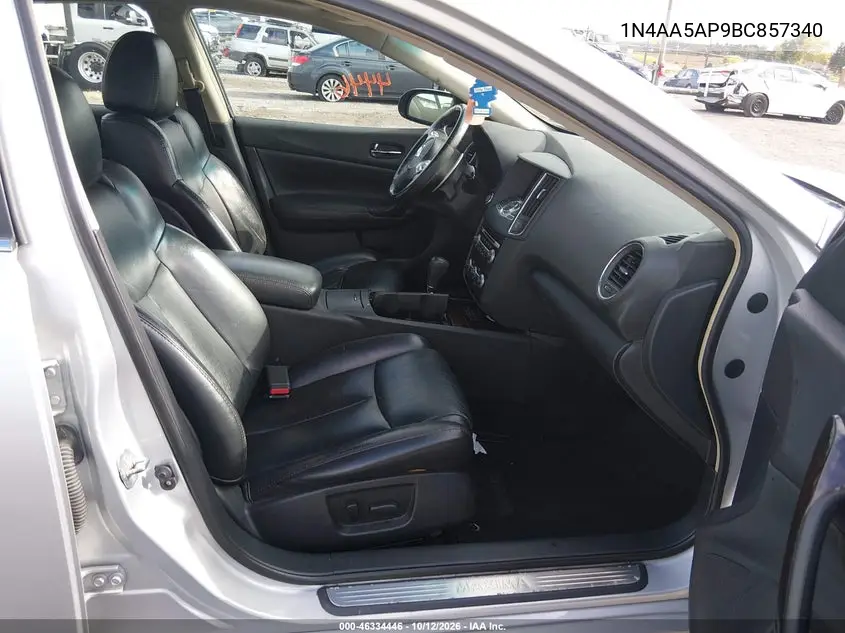 2011 NISSAN MAXIMA VIN 1N4AA5AP9BC857340 — фото 5