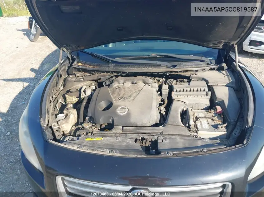 2012 NISSAN MAXIMA VIN 1N4AA5AP5CC819587 — фото 10