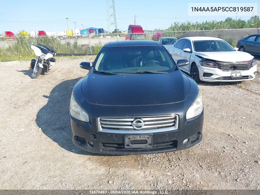 2012 NISSAN MAXIMA VIN 1N4AA5AP5CC819587 — фото 12