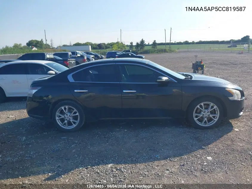2012 NISSAN MAXIMA VIN 1N4AA5AP5CC819587 — фото 13