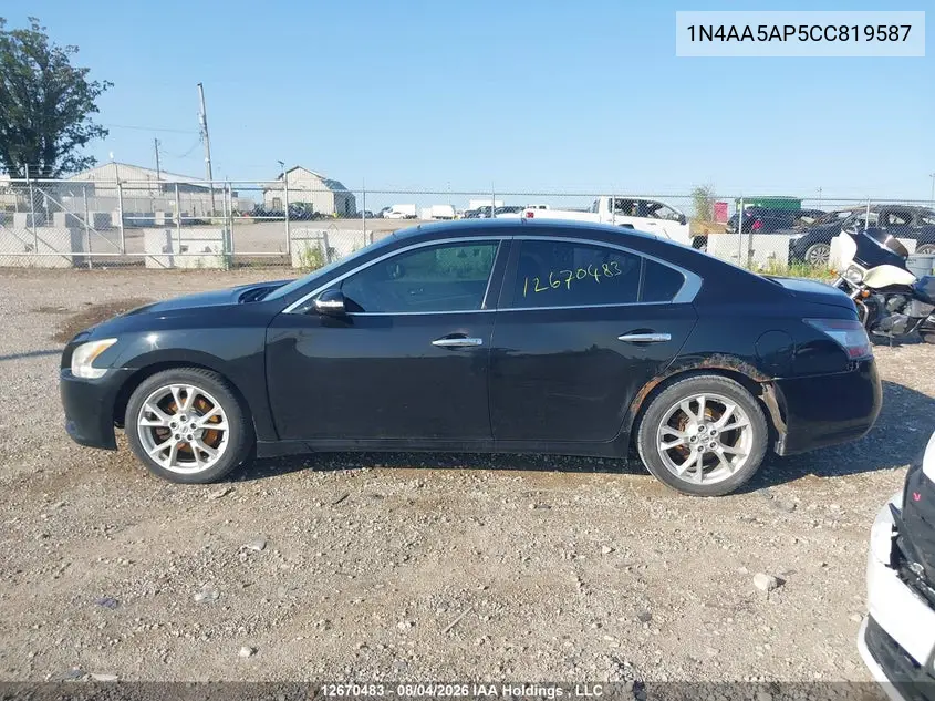 2012 NISSAN MAXIMA VIN 1N4AA5AP5CC819587 — фото 14