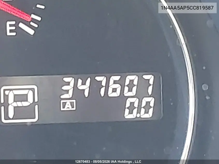 2012 NISSAN MAXIMA VIN 1N4AA5AP5CC819587 — фото 15