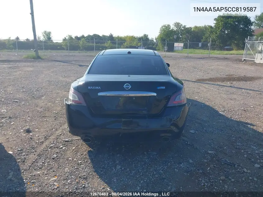 2012 NISSAN MAXIMA VIN 1N4AA5AP5CC819587 — фото 16