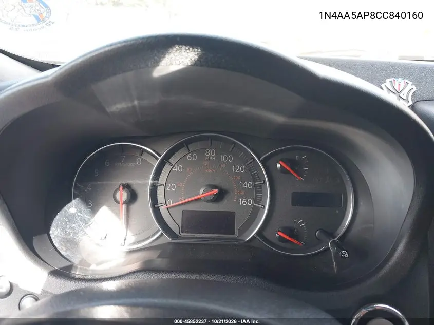 2012 NISSAN MAXIMA VIN 1N4AA5AP8CC840160 — фото 7