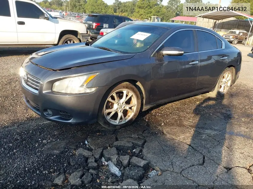 2012 NISSAN MAXIMA VIN 1N4AA5AP1CC846432 — фото 2