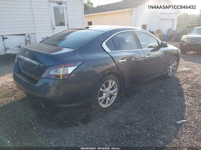 2012 NISSAN MAXIMA VIN 1N4AA5AP1CC846432 — фото 4