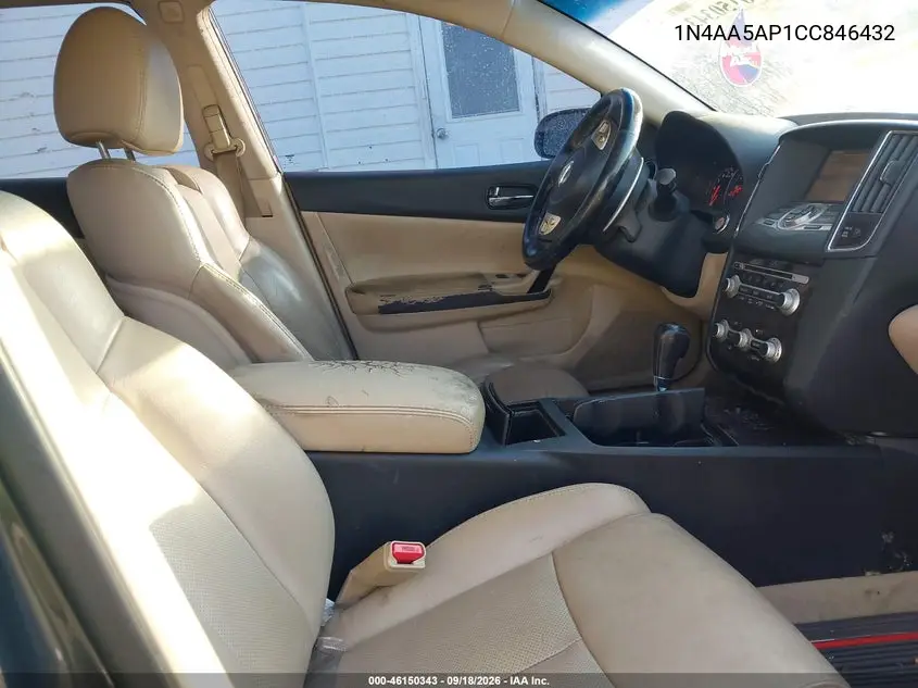 2012 NISSAN MAXIMA VIN 1N4AA5AP1CC846432 — фото 5