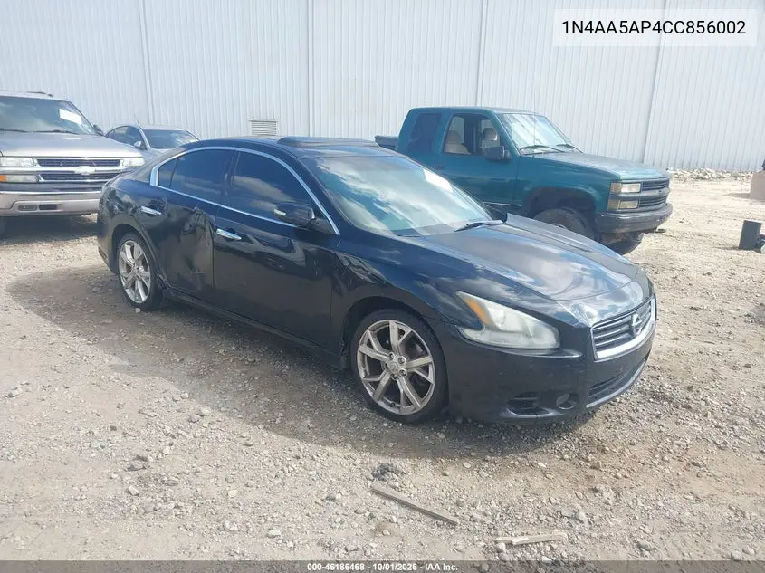 NISSAN MAXIMA 2012, VIN 1N4AA5AP4CC856002
