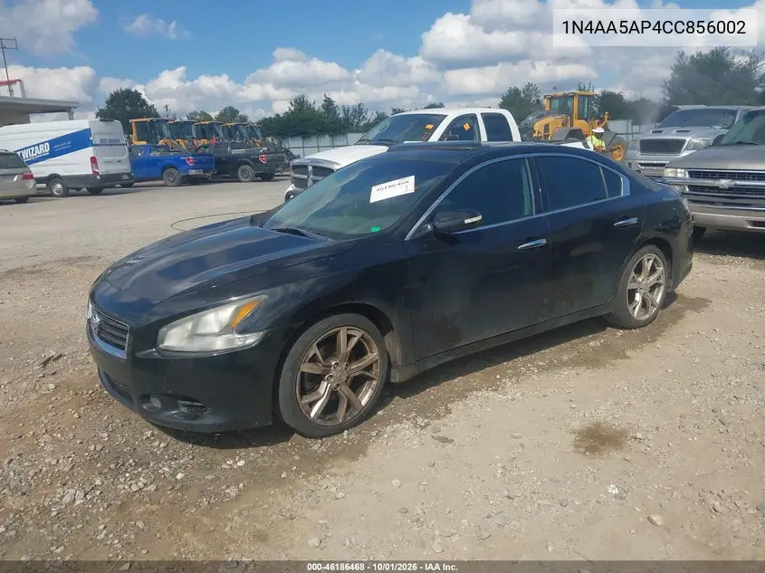 2012 NISSAN MAXIMA VIN 1N4AA5AP4CC856002 — фото 2