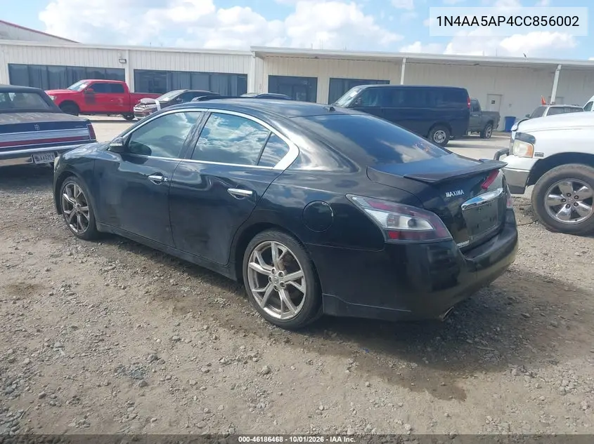 2012 NISSAN MAXIMA VIN 1N4AA5AP4CC856002 — фото 3