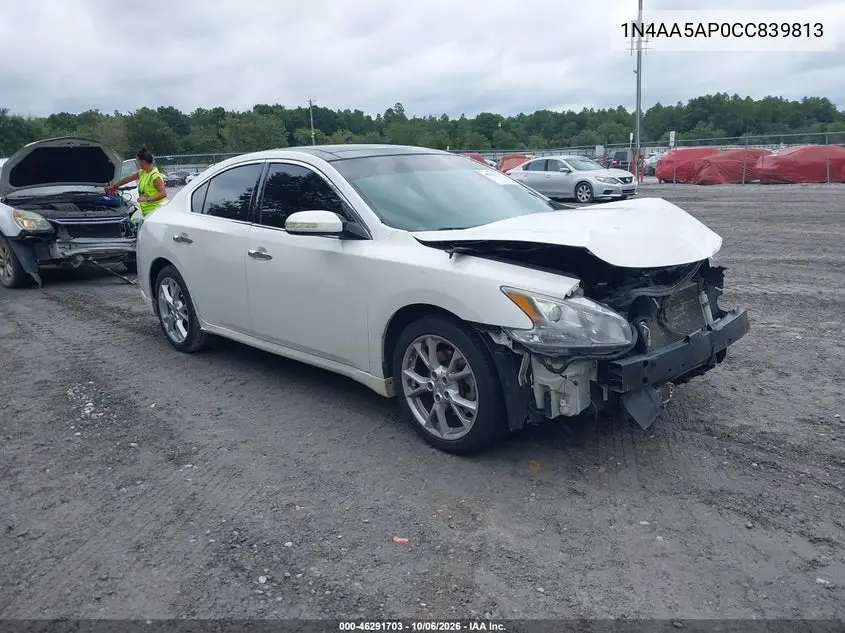 NISSAN MAXIMA 2012, VIN 1N4AA5AP0CC839813