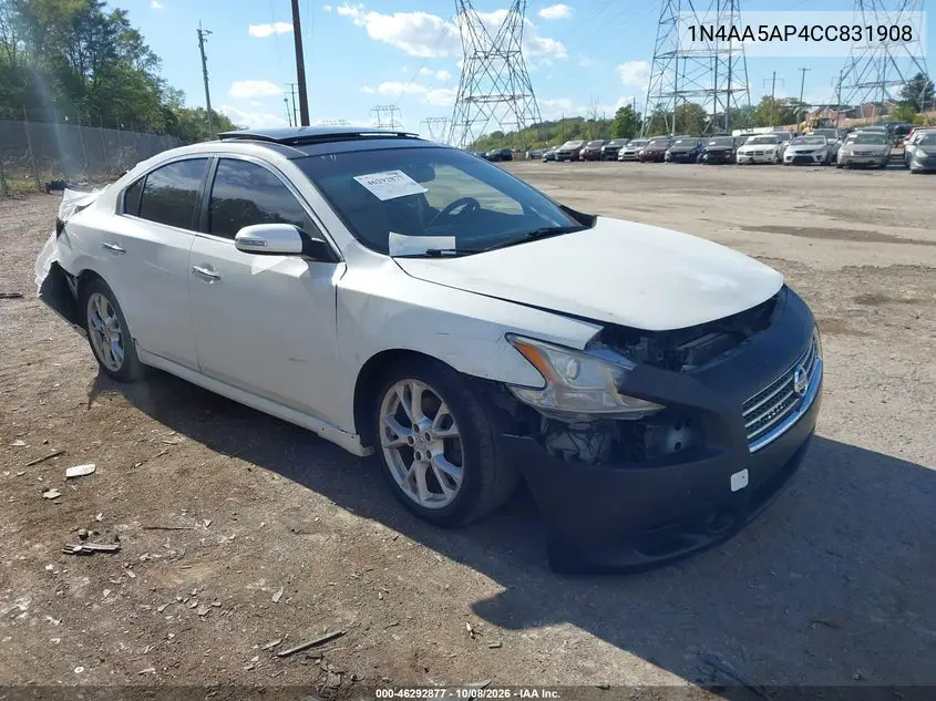 NISSAN MAXIMA 2012, VIN 1N4AA5AP4CC831908
