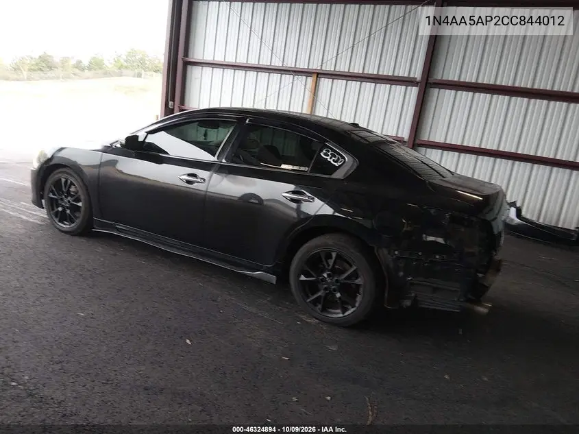 2012 NISSAN MAXIMA VIN 1N4AA5AP2CC844012 — фото 3