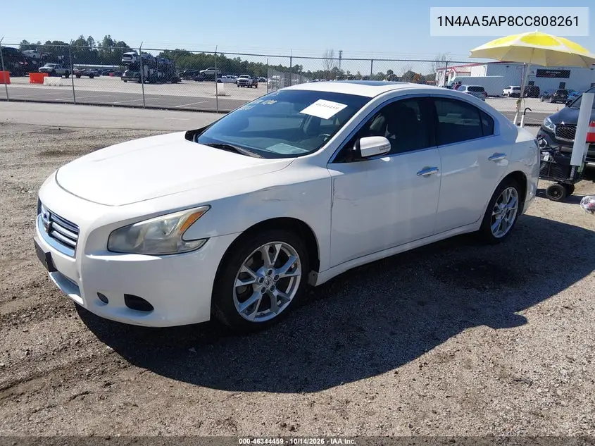 2012 NISSAN MAXIMA VIN 1N4AA5AP8CC808261 — фото 2