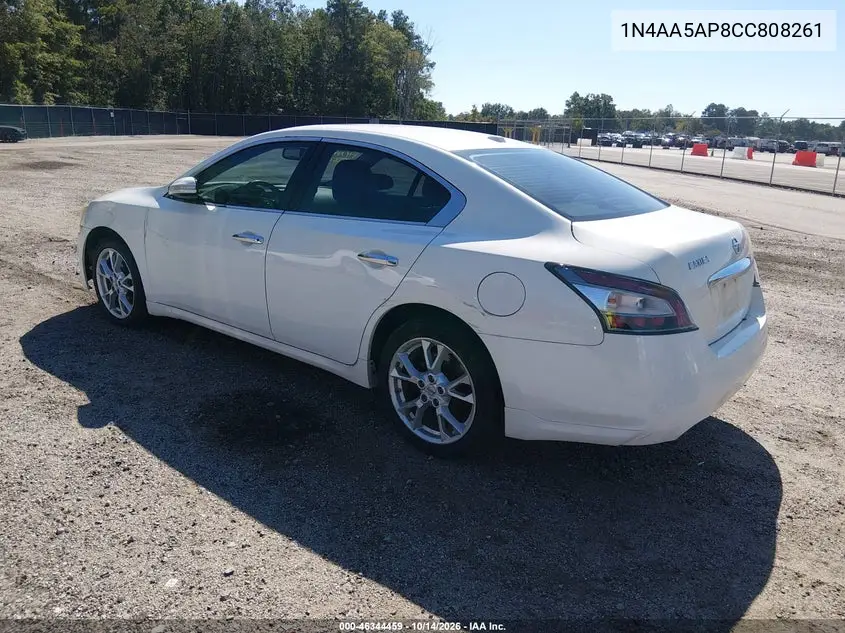 2012 NISSAN MAXIMA VIN 1N4AA5AP8CC808261 — фото 3
