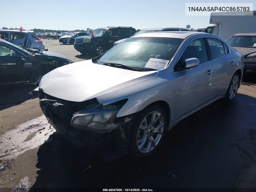 2012 NISSAN MAXIMA VIN 1N4AA5AP4CC865783 — фото 2