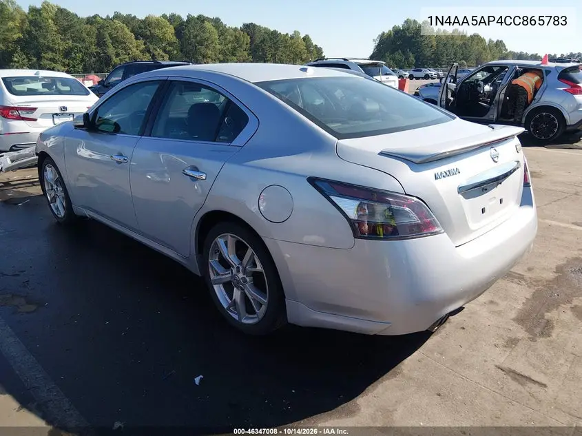2012 NISSAN MAXIMA VIN 1N4AA5AP4CC865783 — фото 3