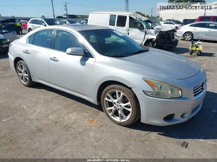 NISSAN MAXIMA 2012, VIN 1N4AA5AP6CC814513