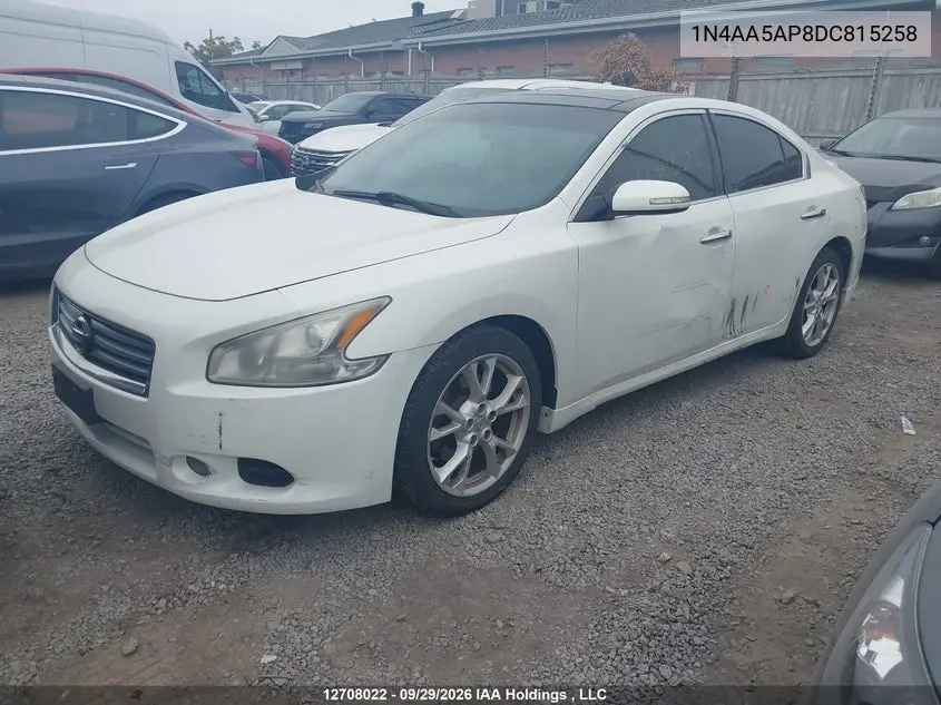 2013 NISSAN MAXIMA VIN 1N4AA5AP8DC815258 — фото 2