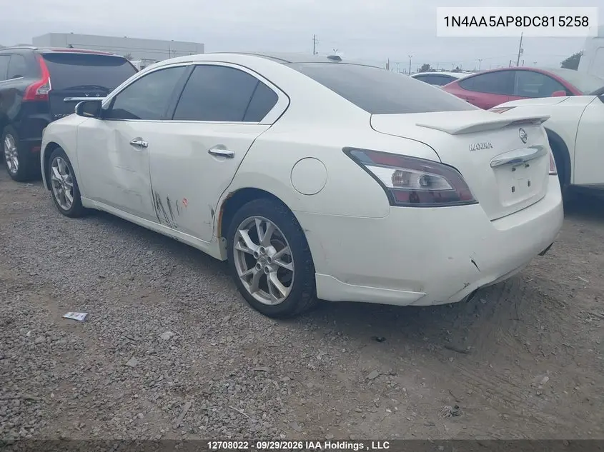 2013 NISSAN MAXIMA VIN 1N4AA5AP8DC815258 — фото 3