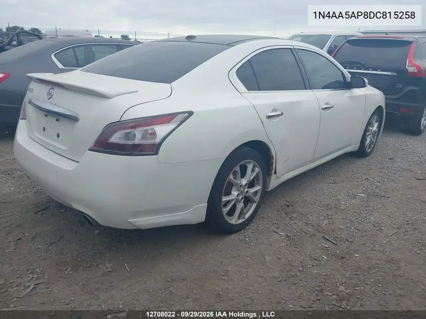 2013 NISSAN MAXIMA VIN 1N4AA5AP8DC815258 — фото 4