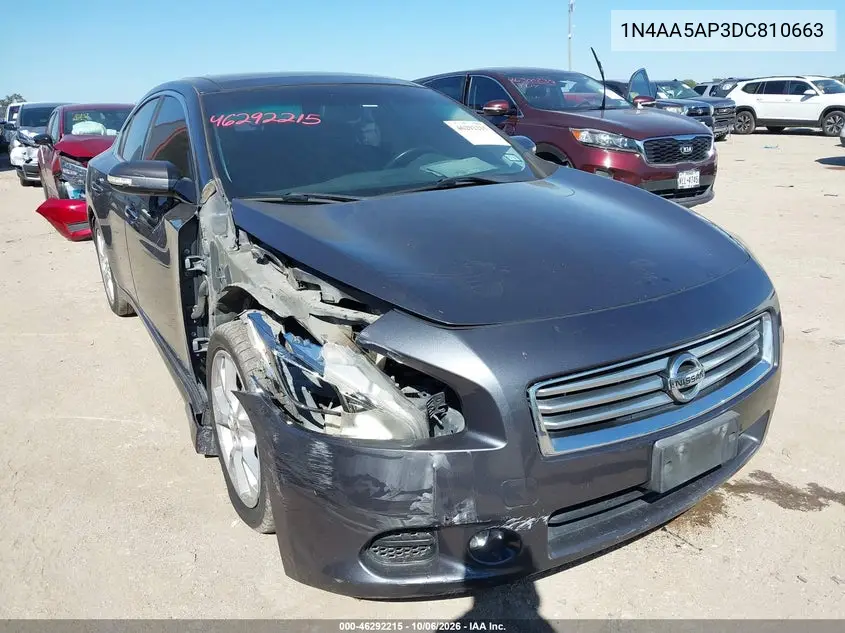 NISSAN MAXIMA 2013, VIN 1N4AA5AP3DC810663