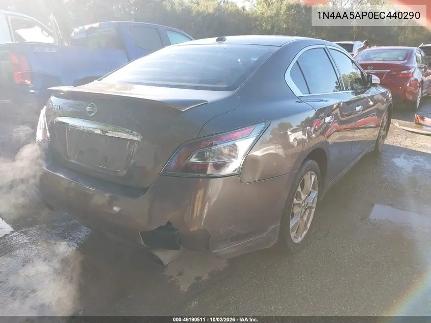 2014 NISSAN MAXIMA VIN 1N4AA5AP0EC440290 — фото 4