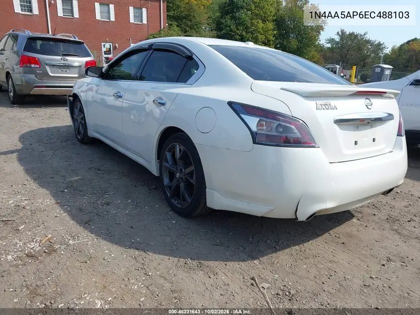 2014 NISSAN MAXIMA VIN 1N4AA5AP6EC488103 — фото 3