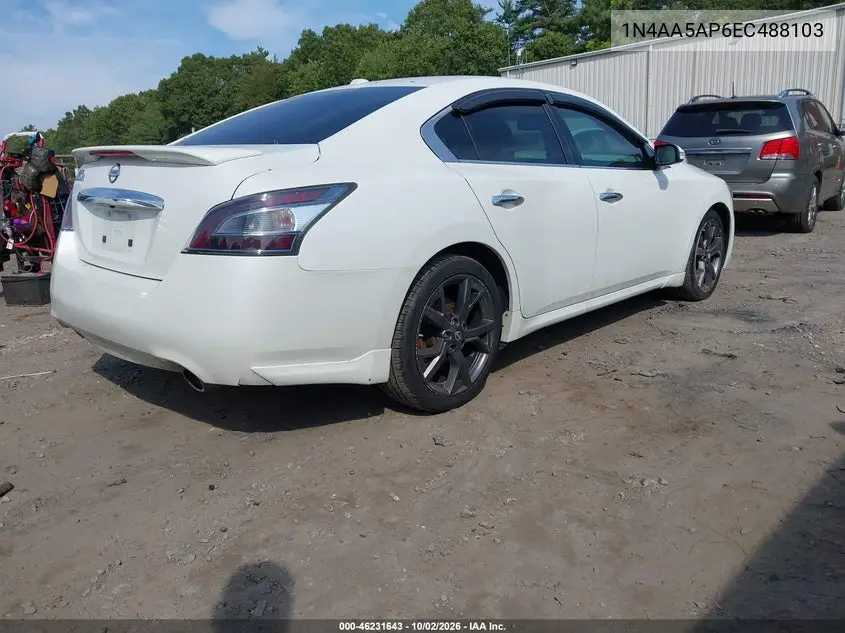 2014 NISSAN MAXIMA VIN 1N4AA5AP6EC488103 — фото 4