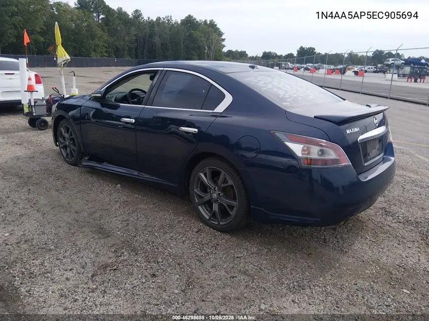 2014 NISSAN MAXIMA VIN 1N4AA5AP5EC905694 — фото 3