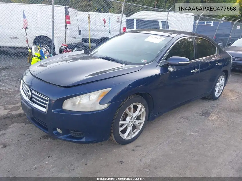 2014 NISSAN MAXIMA VIN 1N4AA5APXEC477668 — фото 2