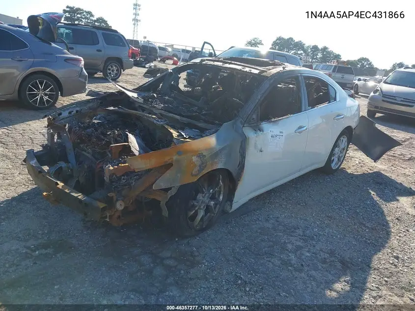 2014 NISSAN MAXIMA VIN 1N4AA5AP4EC431866 — фото 2