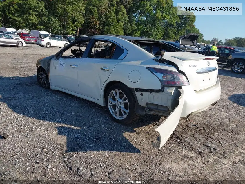 2014 NISSAN MAXIMA VIN 1N4AA5AP4EC431866 — фото 3